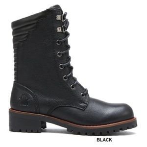 KLR Taylor Black Lace-Up Combat Boots, Size 7.5